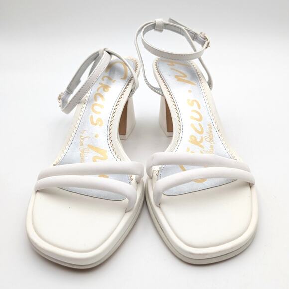 Circus NY by Sam Edelman Holly Ankle Strap Sandal Women's White Size US8.5M EU39 - Picture 2 of 11
